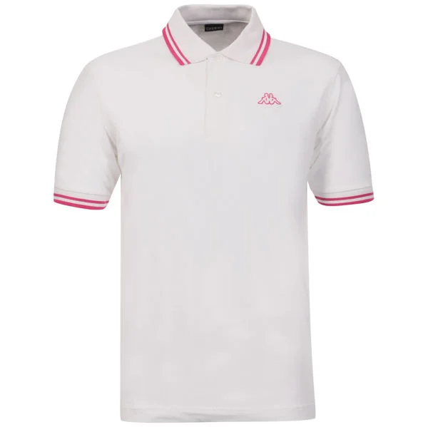 Kappa Herren Lamot Polo - Weiß/Fuchsie - M - White/Fuschia Bild 1
