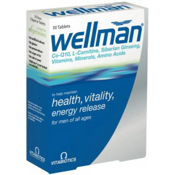 Vitabiotics Wellman Original - 30Tabletten - Box - Geschmacksneutral Bild 1