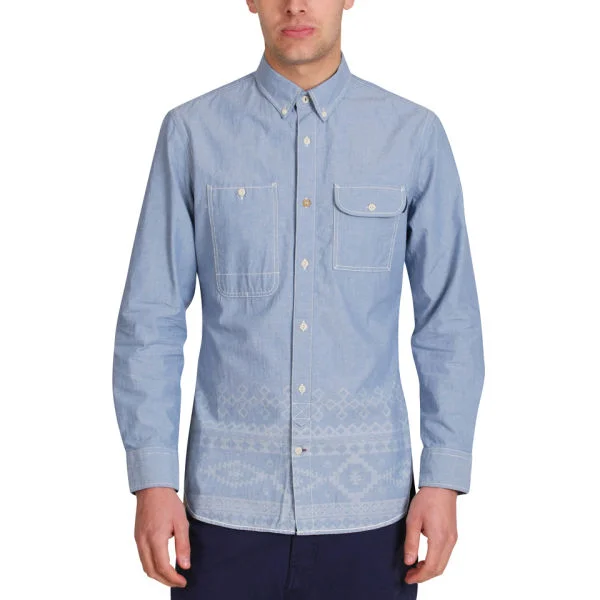 Masif Herren Spear Chambray Hemd - Denim - S - Denim Bild 1