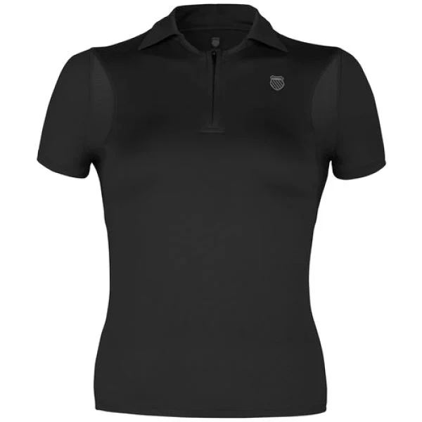 K-Swiss Women's Spliced Mesh Polo Shirt - Black - XS - Schwarz Bild 1