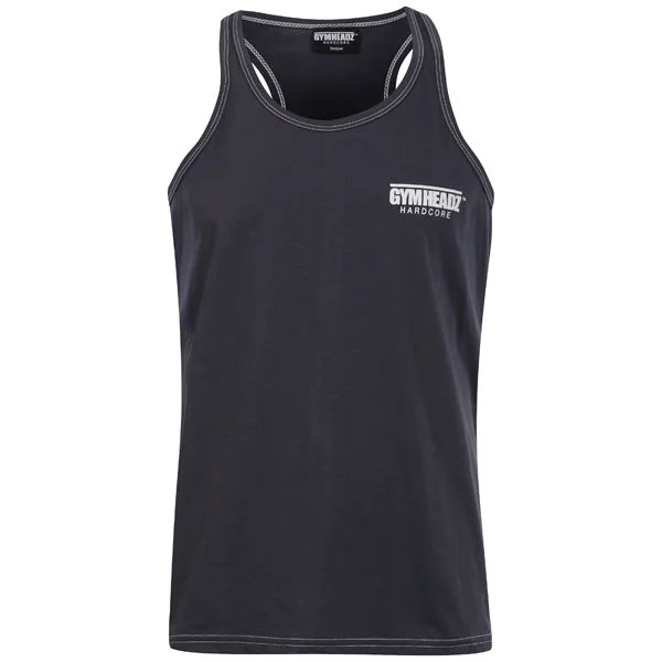 Gymheadz Herren Hardcore Bodybuilding Vest Grau - S - Grau Bild 1