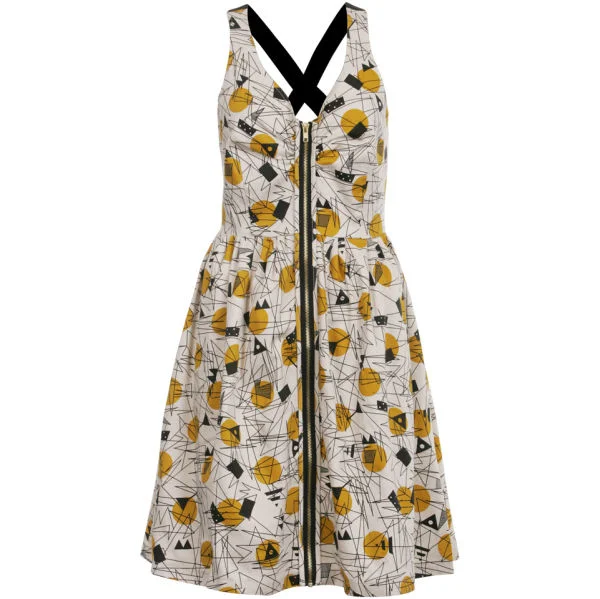 Numph Women's Fiona Zip Dress - Marble Cream - XS - Cream Bild 1