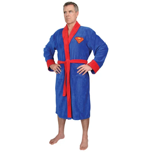 DC Comics Superman Bademantel - Einheitsgröße - Blau Bild 1