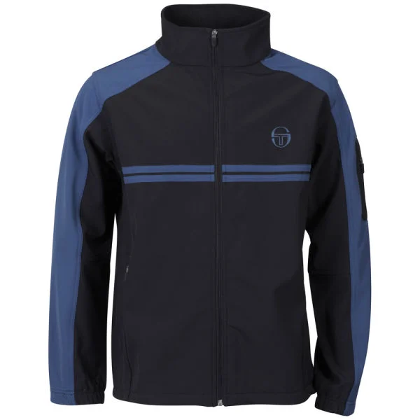 Sergio Tacchini Men's Russo Tech Jacket - Black/Blue - S - Black/Blue Bild 1