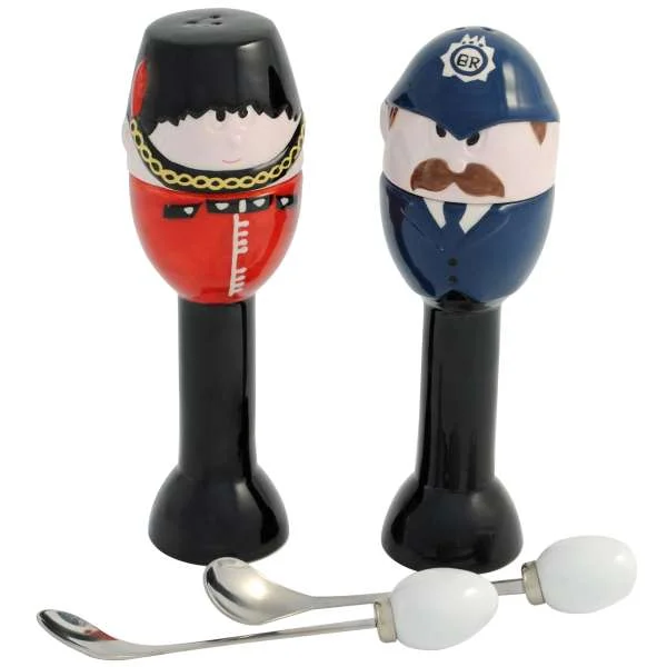 Police and Guard Egg Cup and Spoon Set Bild 1