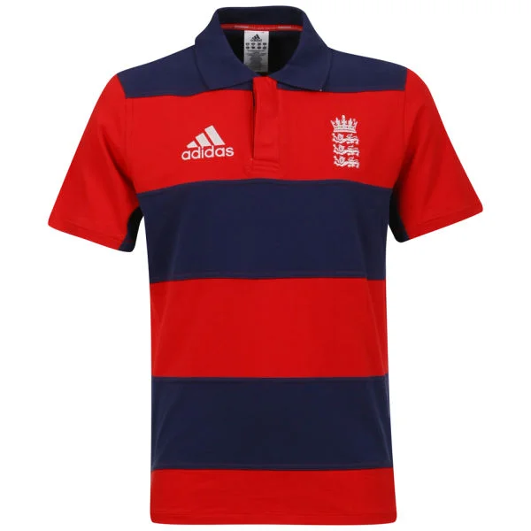 adidas Herren England 3 Lions Kurzarm Polo - Rot/Navy - 36/38 - Red/Navy Bild 1