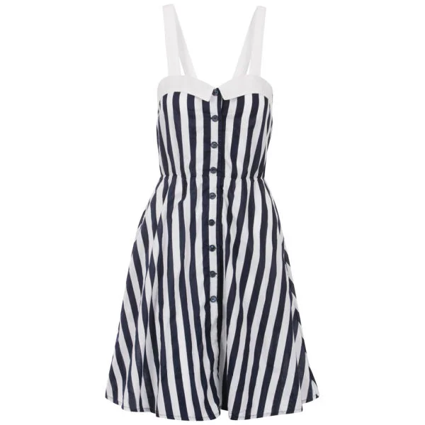 Motel Women's Ariel Stripe Sundress - Navy/White - XS - Marineblau Bild 1
