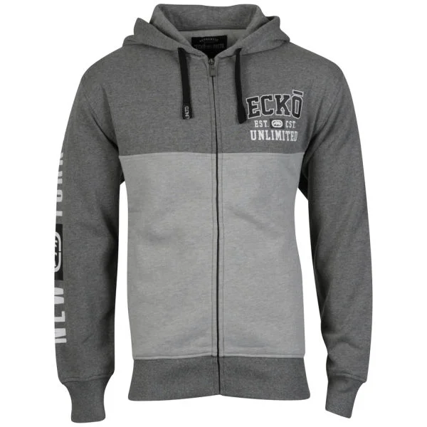 Ecko Men's Full Zip Hudson Hoody - Charcoal/Grey - S - Charcoal/Grey Bild 1