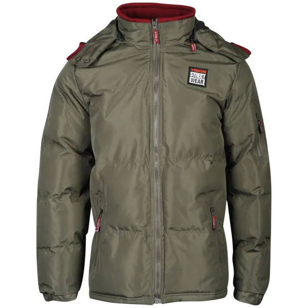 Vision Street Wear Men's Honeycomb Jacket - Army Green - S - Army Green Bild 1