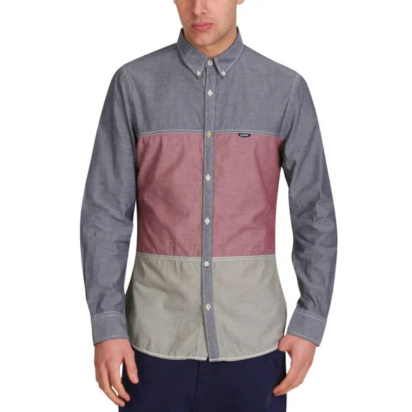 Masif Herren Wig Wam Mix Chambray Shirt - Block Farbe - S - Block Colour Bild 1
