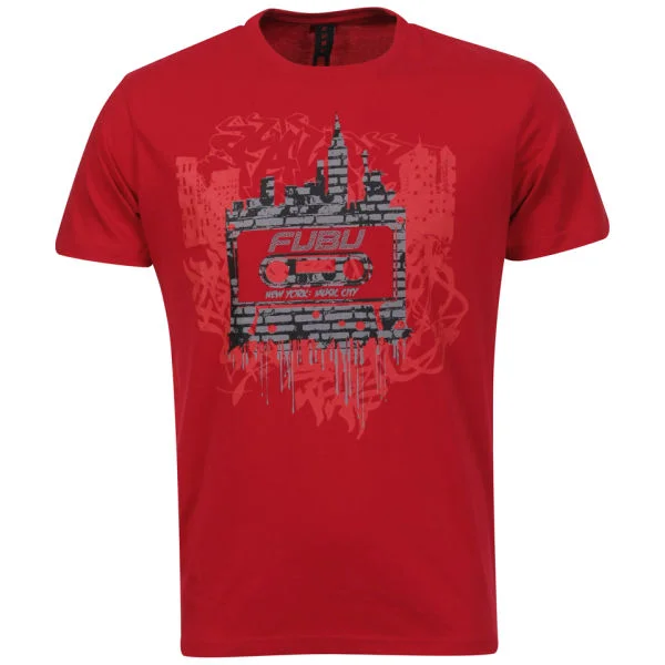 FUBU Men's Cassette T-shirt - Red - S - Rot Bild 1