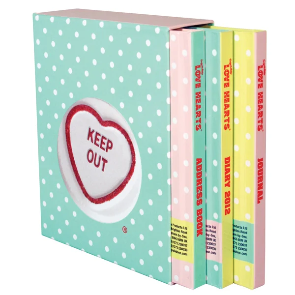 Love Hearts Set of 3 Notebooks: Diary, Address Book and Journal Bild 1