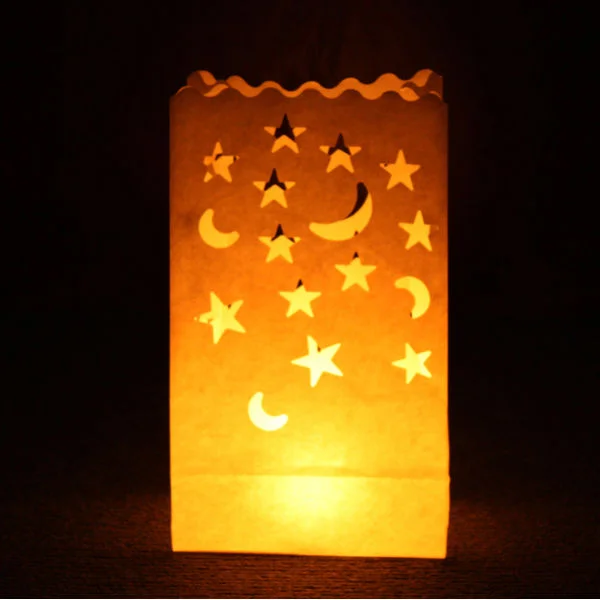 Kerzentasche (5 Stück) - Mond und Sterne Bild 1