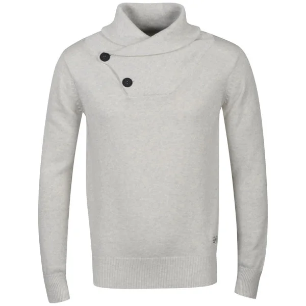 Crosshatch Men's Hubster Jumper - Ecru Marl - S - Ecru marl Bild 1