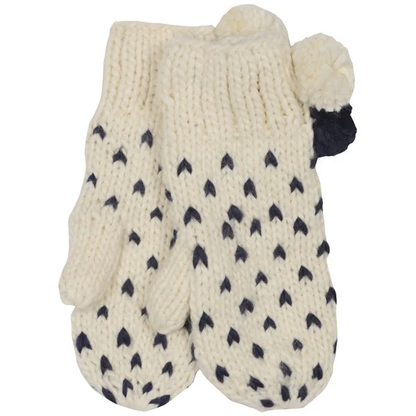 French Connection Women's Raindrops Pom Pom Mittens - Eine Größe - Oyster Bild 1