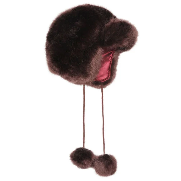 Women's Faux Fur Trapper - Oxblood Bild 1