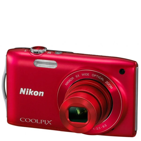 Nikon Coolpix S3200 Compact Digital Camera (16MP, 6x Optical Zoom, 2.7 Inch LCD) - Red - Grade A Refurb Bild 1