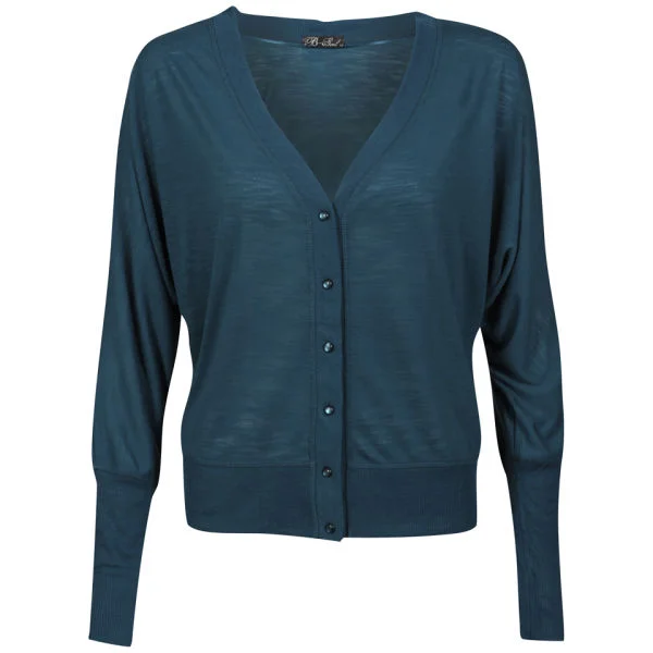 Brave Soul Women's Claire Button Cardigan - Deep Teal - S - Sattes Teal Bild 1