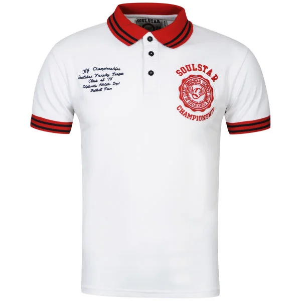 Soul Star Men's Diplomat Polo Shirt - White - S - Weiß Bild 1