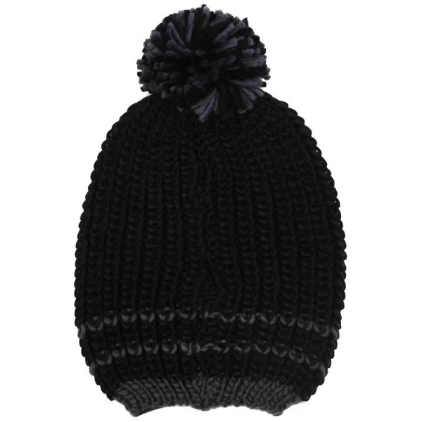 Crosshatch Men's Hillside Chunky Knitted Hat - Black/Steel Bild 1