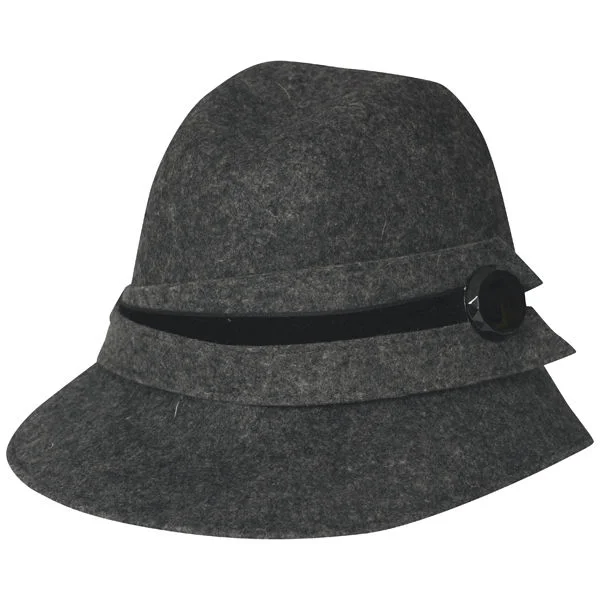 French Connection Women's Double Button Hat - S-M - Grau Bild 1