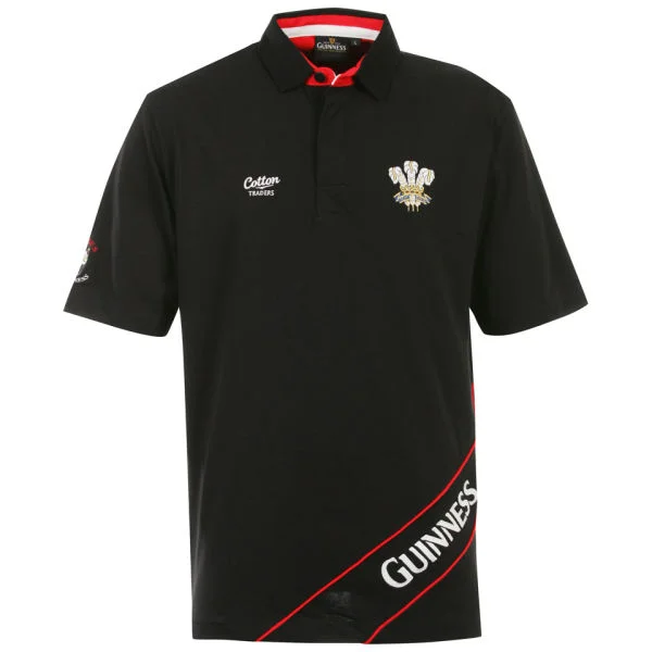 Cotton Traders Wales Pique Polo Classic - Black - M - Rot Bild 1