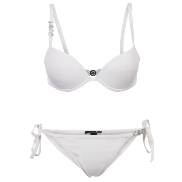 Just Cavalli Women's Diamante Lettering Bikini - White - 8 - Weiß Bild 1