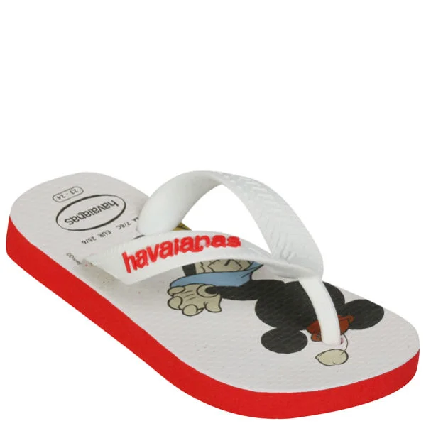 Havaianas Kids' Disney Stylish Flip Flops - Red/White - 7 - Red/White Bild 1