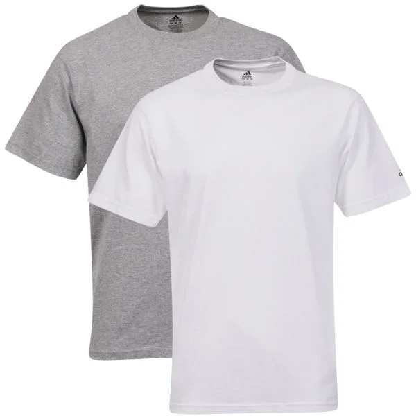 adidas Herren 2er-Pack T-Shirts - Weiß/Grau - S - White/Grey Bild 1