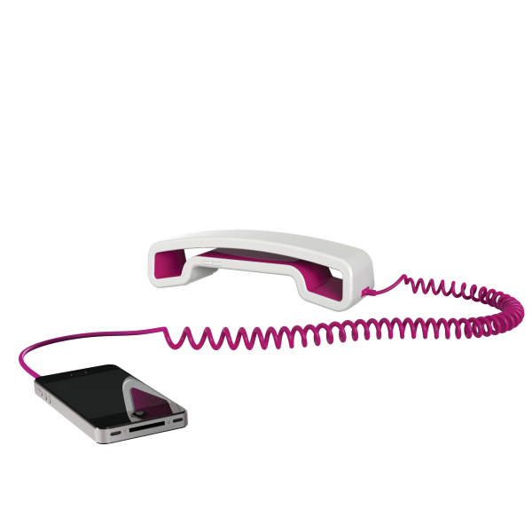 Swissvoice ePure Schnurgebundener Handteil für Mobiltelefone - Weiß/Pink Bild 1