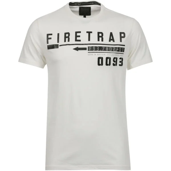 Firetrap Men's Stompin T - Shirt - Bone White - L - Weiß Bild 1