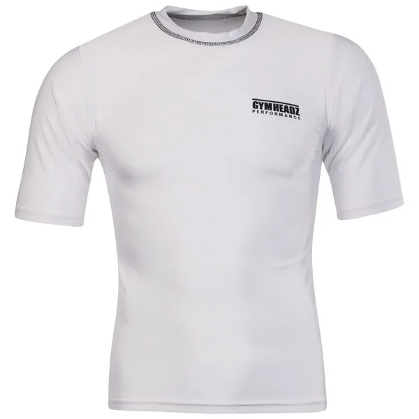 Gymheadz Herren Performance Skin Kollektion T-Shirt Weiß - S - Weiß Bild 1