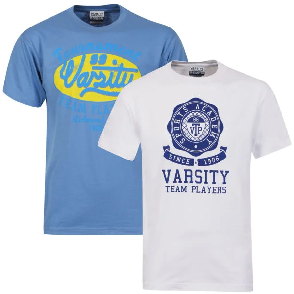 Varsity Team Players Men's 2-Pack T-Shirt - White Sophomore/Light Blue Richmond - S - Weiss-Blau Bild 1