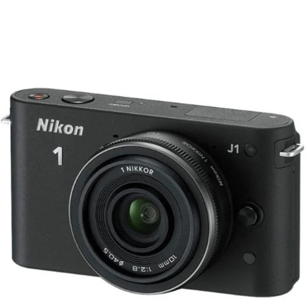 Nikon 1 J1 Compact System Camera with 10mm Lens Kit - Black (10.1MP) 3 Inch LCD Bild 1
