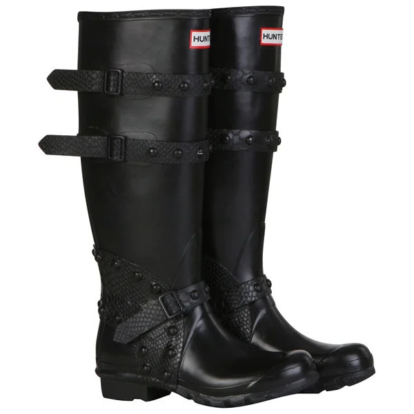 Hunter Women's Limited Edition Tall Festival Wellies - Black - 3 - Schwarz Bild 1