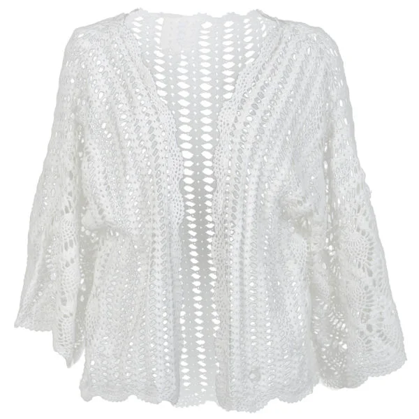 Pepe Women's Edith Crochet Cardigan - Cream - XS - Cream Bild 1