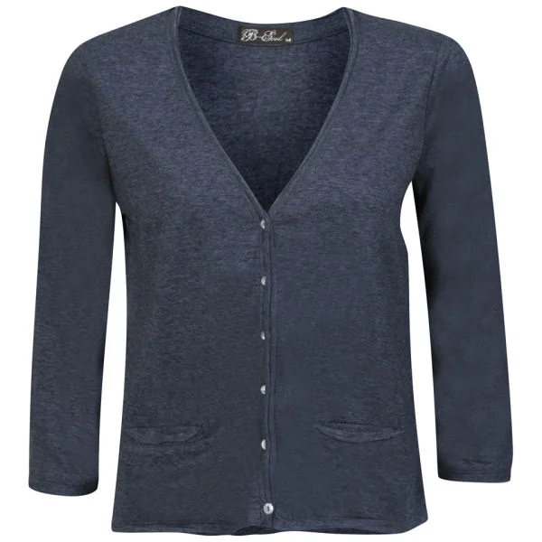 Brave Soul Women's Buttoned Cardigan - Navy - S - Marineblau Bild 1
