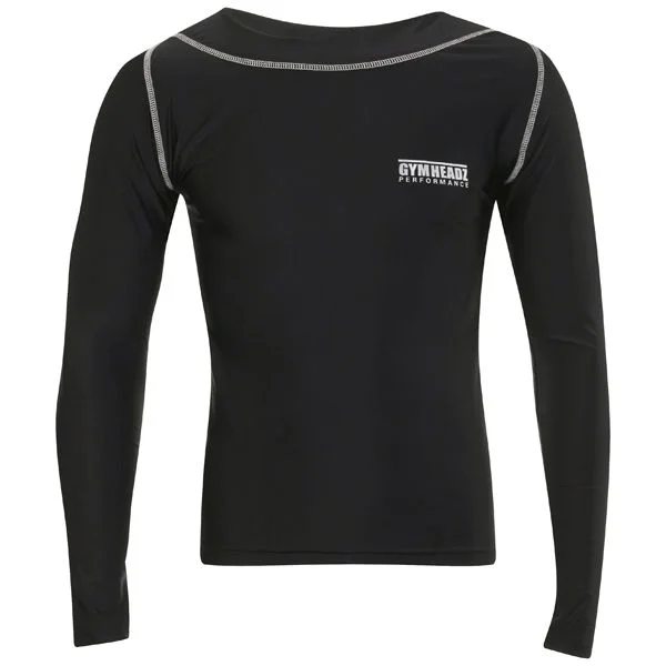 Gymheadz Men's Performance Skin Range Long Sleeve T-Shirt Black - S - Schwarz Bild 1