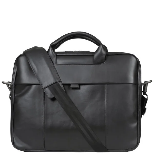 Dell Deluxe Black Leather 15.6 Inch Laptop Bag (W0FCT) Bild 1