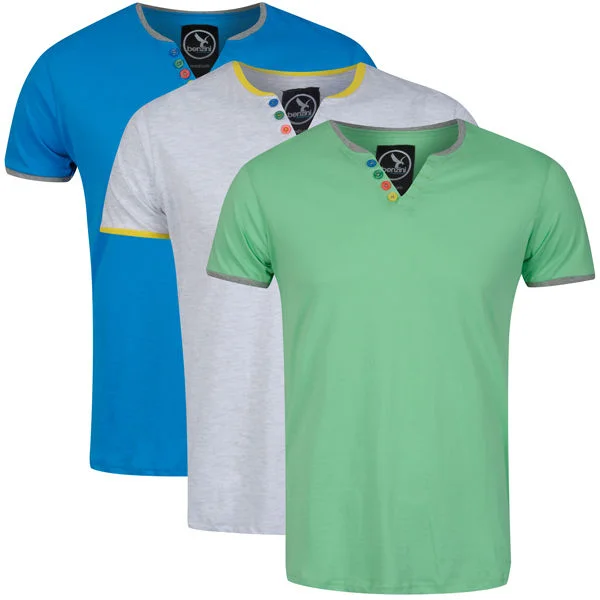 Benzini Men's Gogle 3-Pack T-Shirts - Green/Ash/Electric - S - Green/Ash/Electric Bild 1