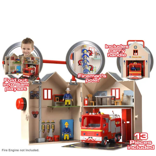 Fireman Sam Deluxe Fire Station Playset Bild 1