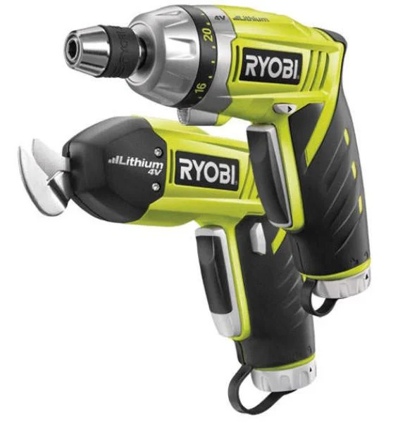 Ryobi Green 4V 2 Piece Screwdriver and Snipping Set Bild 1