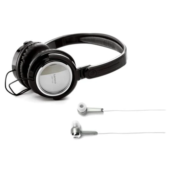 Lenco Headphone & Earphone Bundle - Silver Bild 1