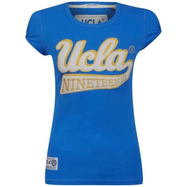 UCLA Damen Dawson Applique Cap Sleeve Top - Blau - S - Blau Bild 1