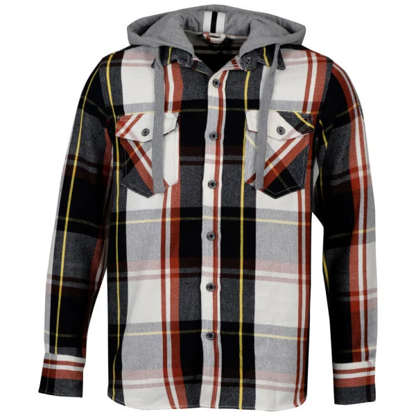 Ringspun Men's Griffin Check Long Sleeve Shirt - Brown Check - S - Brown Check Bild 1