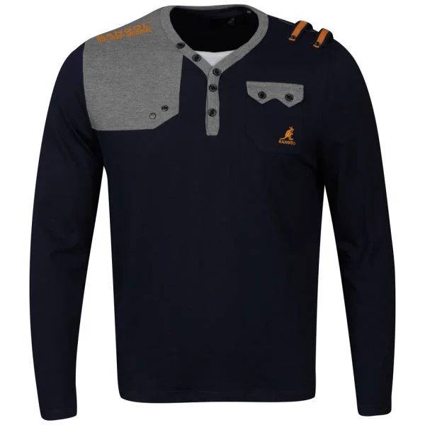 Kangol Men's Fez Jersey Long Sleeved T-Shirt - Navy - S Bild 1