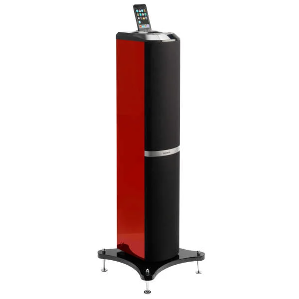 Lenco Tower 1 Speaker with iPod Docking Tower (Red) Bild 1
