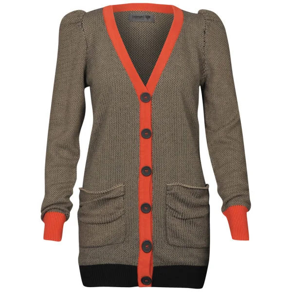 nümph Womens Bobble Textured Cardigan - Aura - XS - Kaki Bild 1