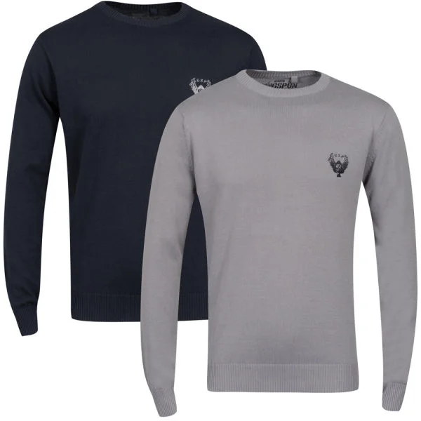 Ringspun Men's 2-Pack Hero Crew Neck Jumper - Solid Navy/Solid Grey - S - Solid Navy/Solid Grey Bild 1