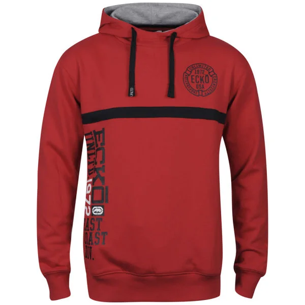 Ecko Herren Banner Hoody - Rot/Schwarz - S - Rot/Schwarz Bild 1